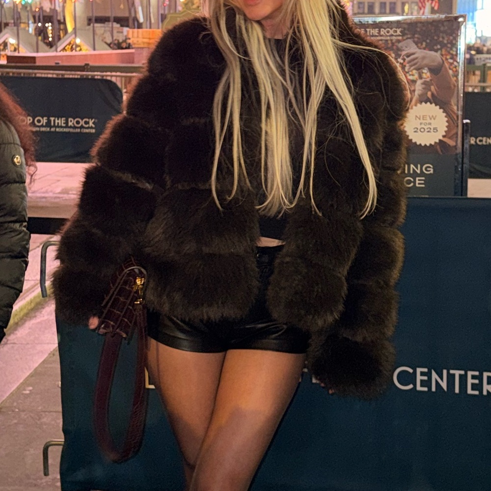 Brown Faux Fur Coat